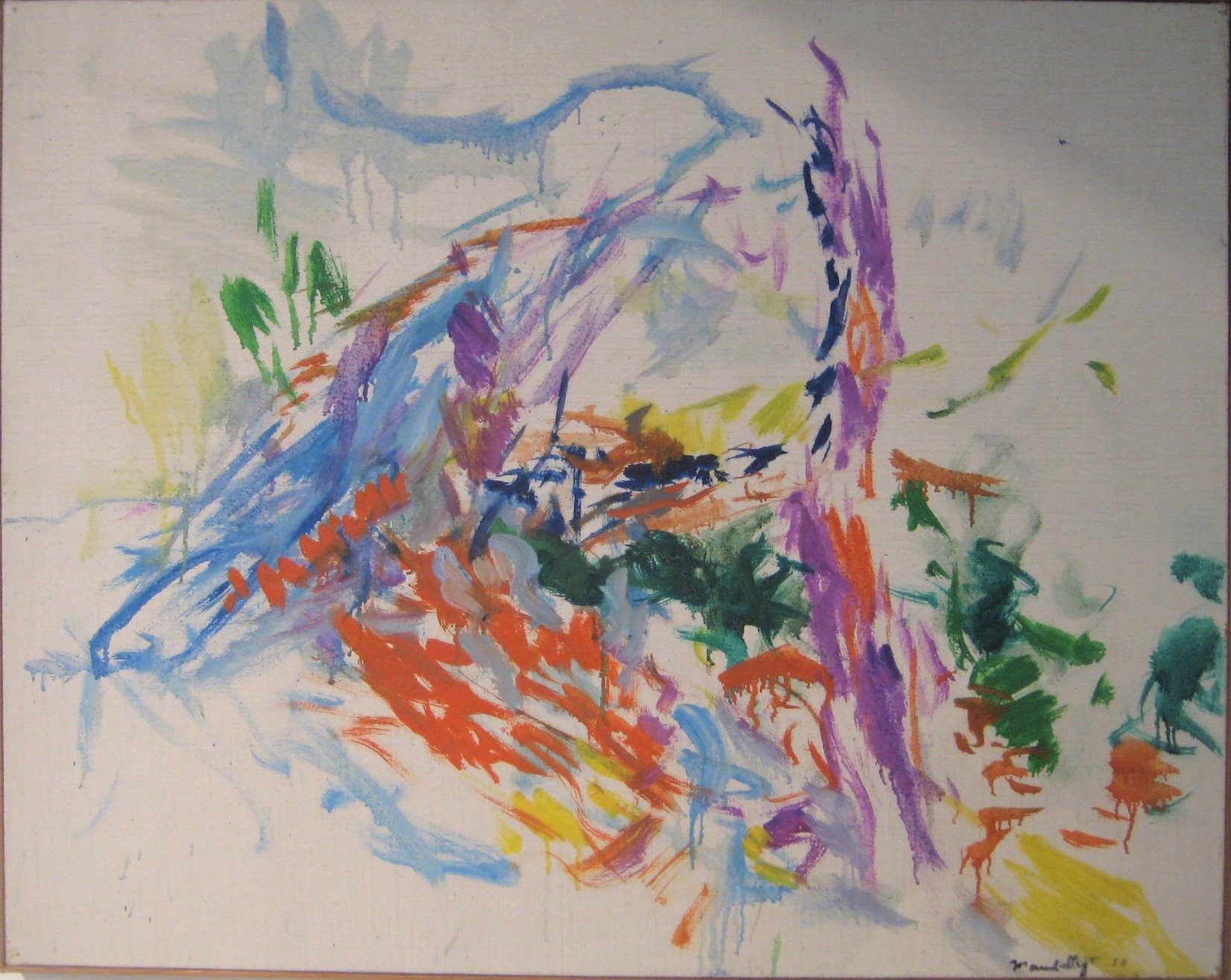 Exposition Délires et rythmes lents, Jacques Mandelbrojt, huile sur toile, 93x74 cm, 1958 